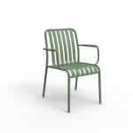 Aura aluminium outdoor arm chair with powder-coated finish for patio and garden use in Australia