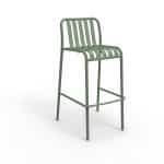 Aura Bar Chair in Green Olive aluminium