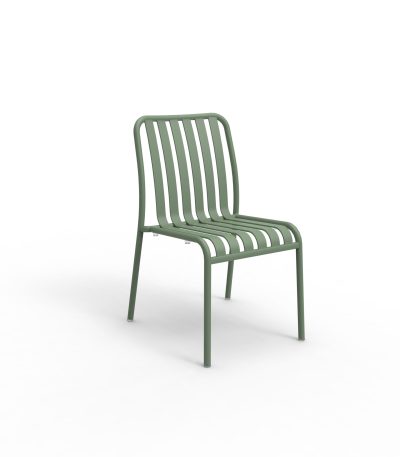 Aura aluminium outdoor side chair with powder-coated finish for patio, garden, and commercial outdoor use in Australia