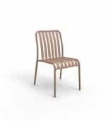 Aura aluminium outdoor side chair with powder-coated finish for patio, garden, and commercial outdoor use in Australia
