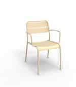 Aetos Arm Chair in Coconut Cream aluminium