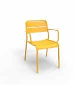 Aetos Arm Chair in Yellow Mango aluminium