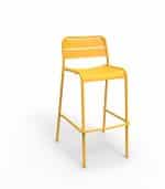 Aetos Bar Chair in aluminium in Yellow Mango.