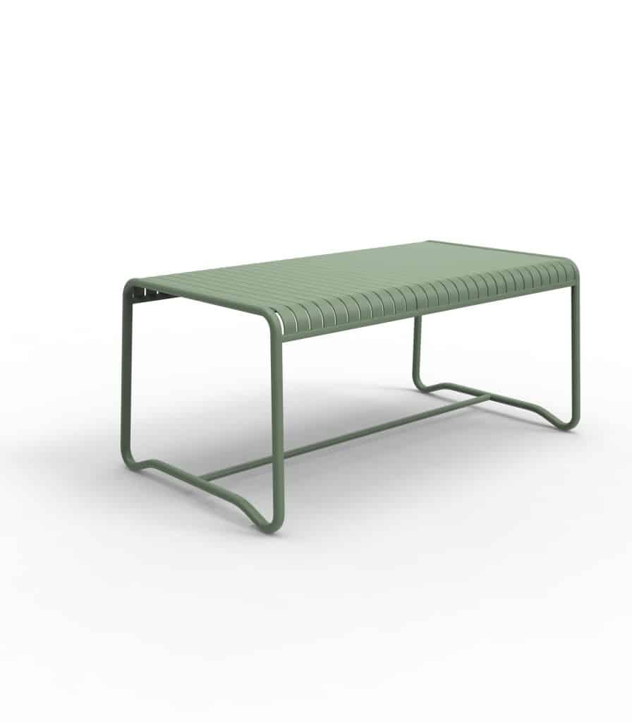 VILU Aura aluminium indoor and outdoor dining table in Green Olive