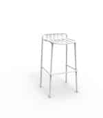 Solara Bar Stool in aluminium with a White Cotton finish