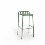 Solara Bar Stool in aluminium with a Green Olive finish